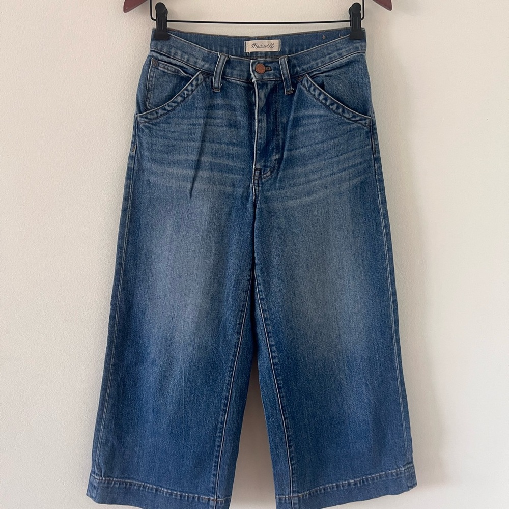 Madewell Blue Wide Leg Jeans